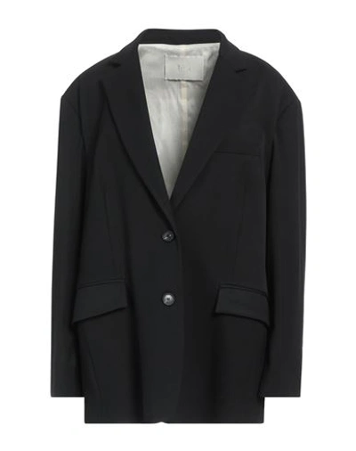 Shop Tela Woman Blazer Black Size 8 Polyester, Wool, Elastane