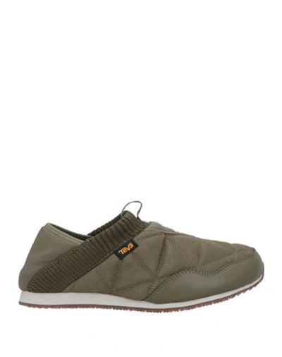 Shop Teva Man Sneakers Military Green Size 9 Textile Fibers