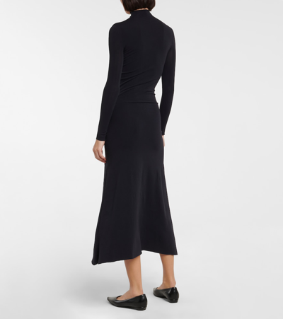 The Row Aliche Stretch-knit Maxi Dress In Black