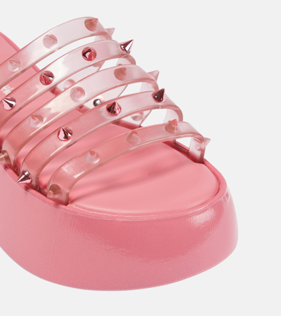 Jean Paul Gaultier X Melissa Becky Punk Platform Slides In Pink