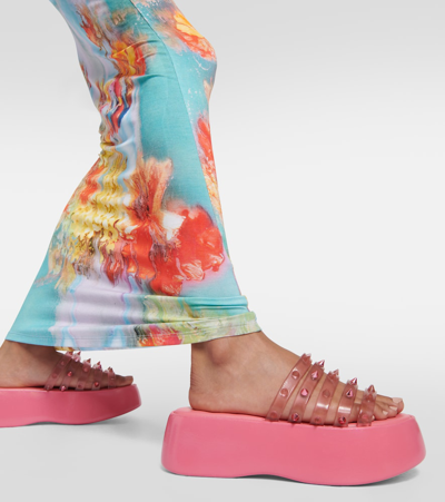 Jean Paul Gaultier X Melissa Becky Punk Platform Slides In Pink