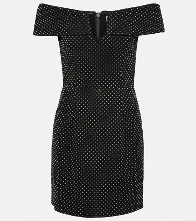Shop Rebecca Vallance Last Off-shoulder Minidress In Black