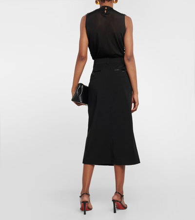 Shop Co Wool-blend Pencil Skirt In Black