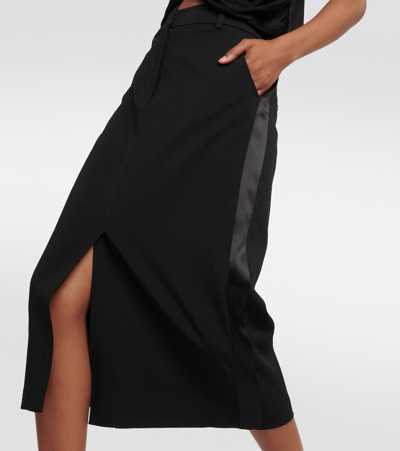 羊毛混纺铅笔半身裙