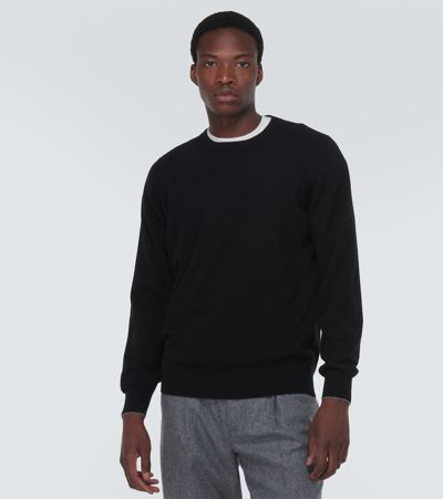 Shop Brunello Cucinelli Cashmere Crewneck Sweater In Black