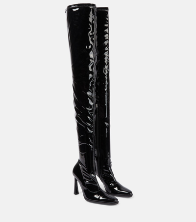 Shop Magda Butrym Latex Over-the-knee Boots In Black