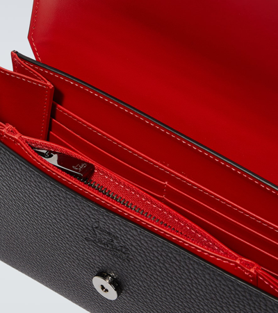 Christian Louboutin Explorafunk Leather Wallet On Chain In Black