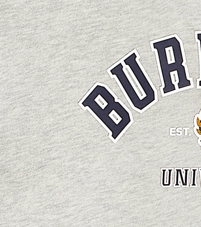 Shop Burberry Logo Cotton Sweatpants In Grey