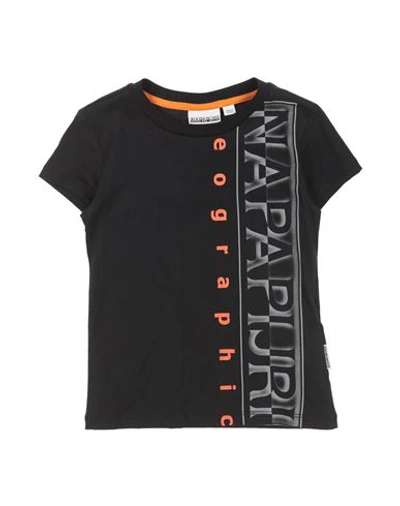 Shop Napapijri Toddler Boy T-shirt Black Size 4 Cotton