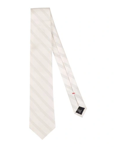 Shop Fiorio Man Ties & Bow Ties White Size - Silk