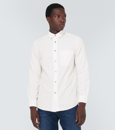 Shop Brunello Cucinelli Cotton Shirt In White