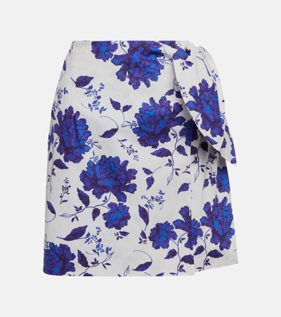 Shop Emilia Wickstead Imy Printed Cotton Miniskirt In White