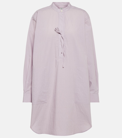 Shop Totême Cotton-blend Minidress In Purple