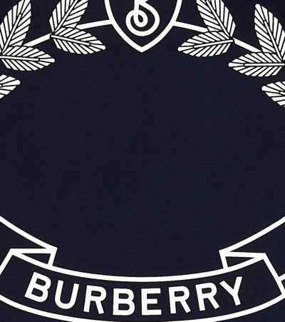 Shop Burberry Logo Cotton Jersey T-shirt In Blue