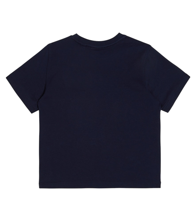 Shop Burberry Logo Cotton Jersey T-shirt In Blue