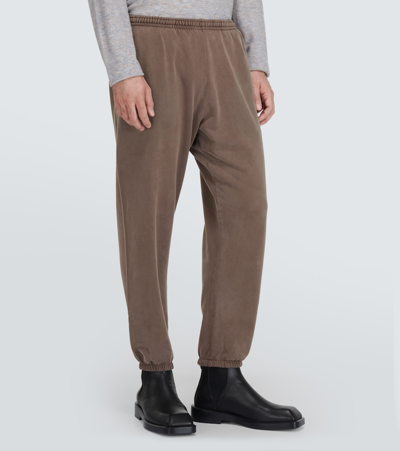 Shop Acne Studios Cotton Jersey Sweatpants In Brown