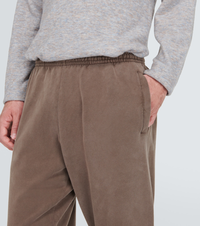 Shop Acne Studios Cotton Jersey Sweatpants In Brown