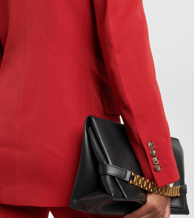 Victoria Beckham Double-breasted Wool-blend Blazer In Red
