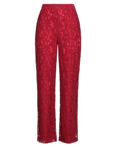 Merci .., Woman Pants Red Size 4 Viscose, Cotton, Polyamide In Red
