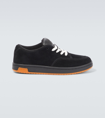 Shop Kenzo -dome Suede Sneakers In Black