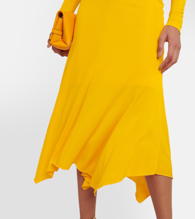 Shop Rebecca Vallance Phoenix Cutout Jersey Midi Dress In Yellow