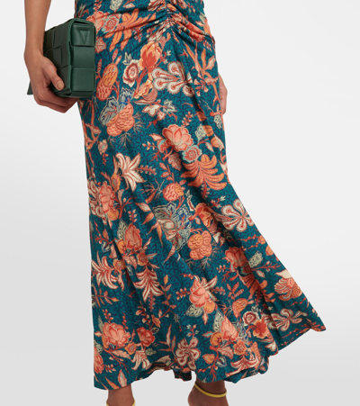 Shop Ulla Johnson Gwynne Floral Cotton Maxi Dress In Multicoloured