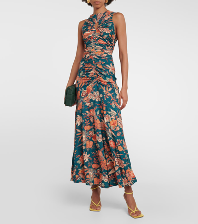 Shop Ulla Johnson Gwynne Floral Cotton Maxi Dress In Multicoloured