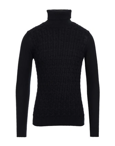 Shop Jeordie's Man Turtleneck Midnight Blue Size Xxl Merino Wool, Acrylic