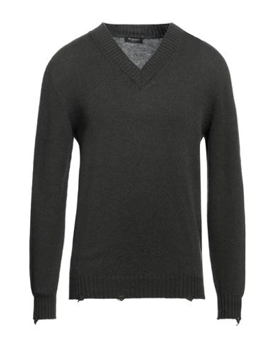 Shop Arovescio Man Sweater Military Green Size 44 Wool, Cashmere