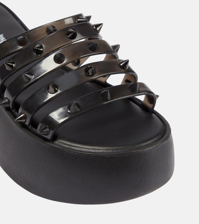 Shop Jean Paul Gaultier X Melissa Becky Punk Platform Slides In Black