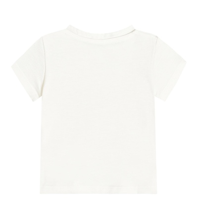 Shop Versace Baby Printed Cotton Jersey T-shirt In White