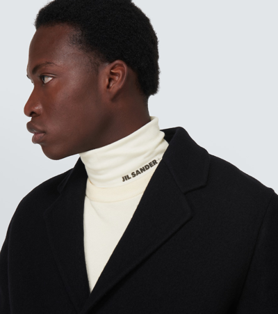 Shop Jil Sander Logo Turtleneck Sweater In White