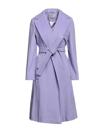 Marella Woman Coat Light Purple Size 10 Virgin Wool, Polyamide In Purple