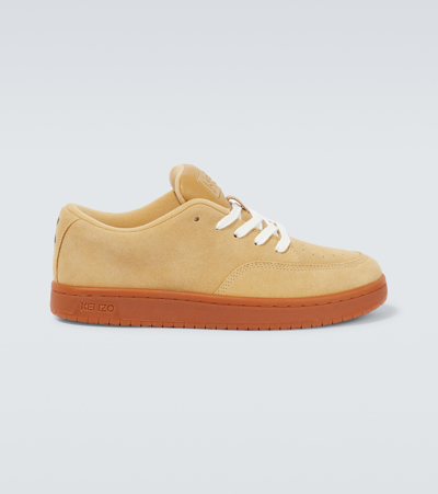 Shop Kenzo -dome Suede Sneakers In Brown