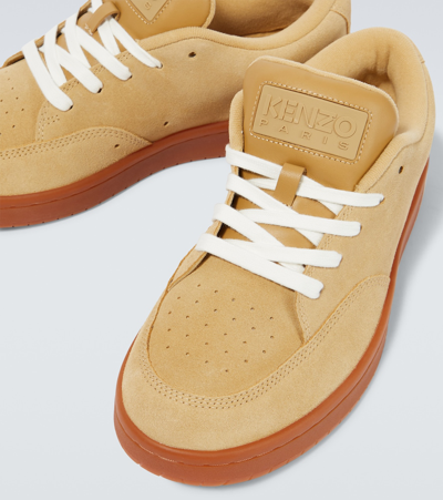 Shop Kenzo -dome Suede Sneakers In Brown