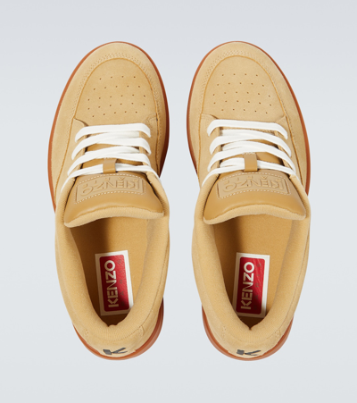 Kenzo Neutral -dome Suede Sneakers - Men's - Rubber/calf Leather/calf Suede/fabric In Brown