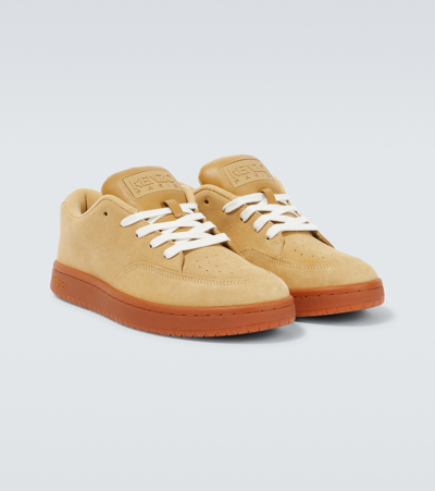 Shop Kenzo -dome Suede Sneakers In Brown