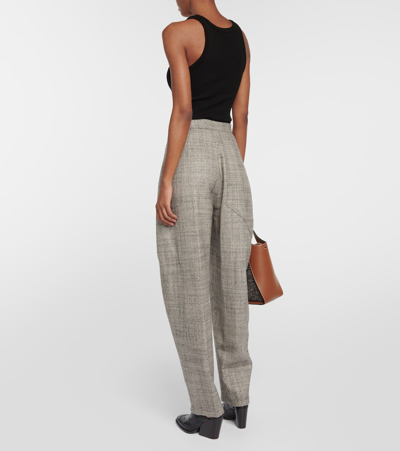 STELLA MCCARTNEY HIGH-RISE TAPERED WOOL PANTS 