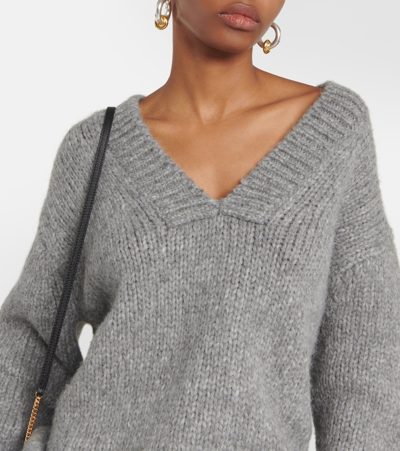 Tom Ford Alpaca-blend Sweater In Grey