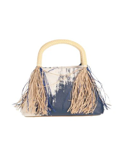 Shop Issey Miyake Woman Handbag Navy Blue Size - Textile Fibers