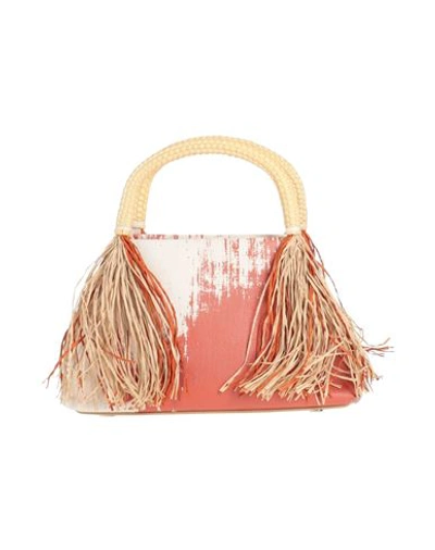 Shop Issey Miyake Woman Handbag Rust Size - Textile Fibers In Red