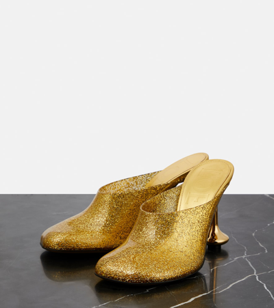 Shop Loewe Toy Pvc Mules In Gold
