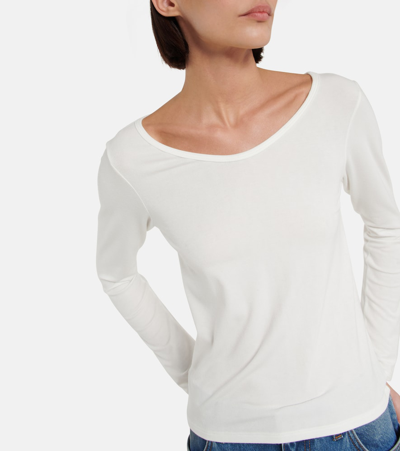 Shop The Row Raya Jersey Top In White