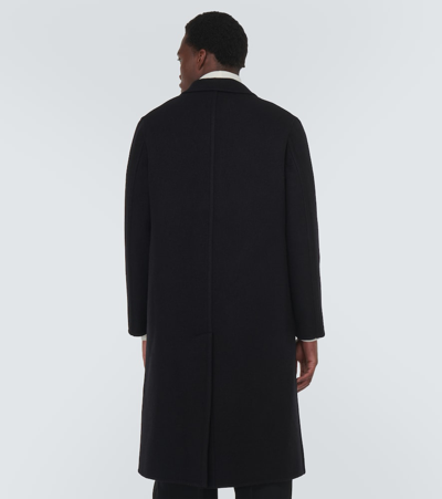 Shop Jil Sander Oversized Wool Coat In Black