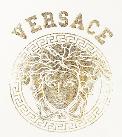 Shop Versace Baby Barocco Cotton-blend Jersey T-shirt In Multicoloured