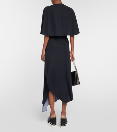 Shop Stella Mccartney Trompe L'oeil Midi Dress In Black