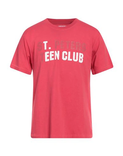 Shop Erl Man T-shirt Red Size Xxl Cotton