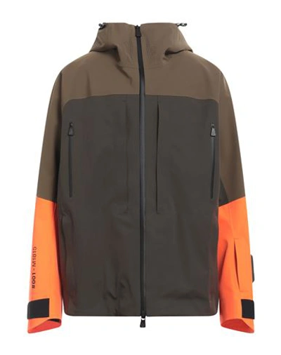 Shop Moncler Grenoble Man Jacket Khaki Size 4 Polyamide, Elastane, Polyester In Beige