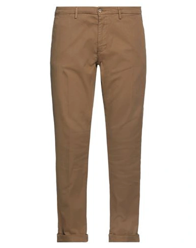 Alley Docks 963 Man Pants Camel Size 36 Cotton, Elastane In Beige