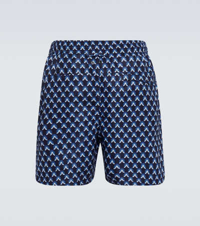 Shop Derek Rose Maui 58 Printed Swim Shorts In Blue